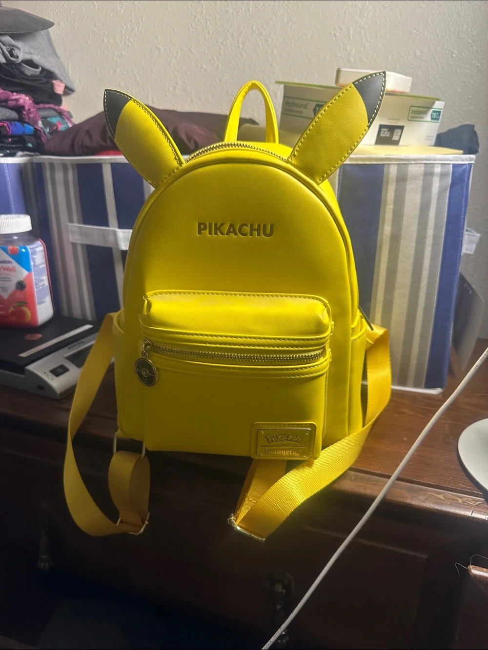 Loungefly Pikachu Yellow Mini Backpack with Ear Details